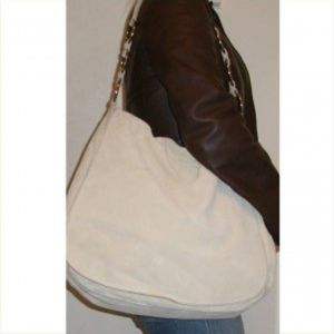 Prada extra large white suede hobo bag and original dustbag